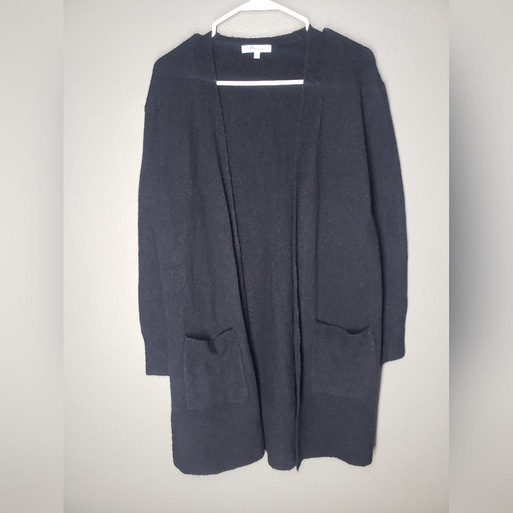 Madewell Womens Longline Open Cardigan Sz XS Nylon Merino Wool Alpaca Elastane